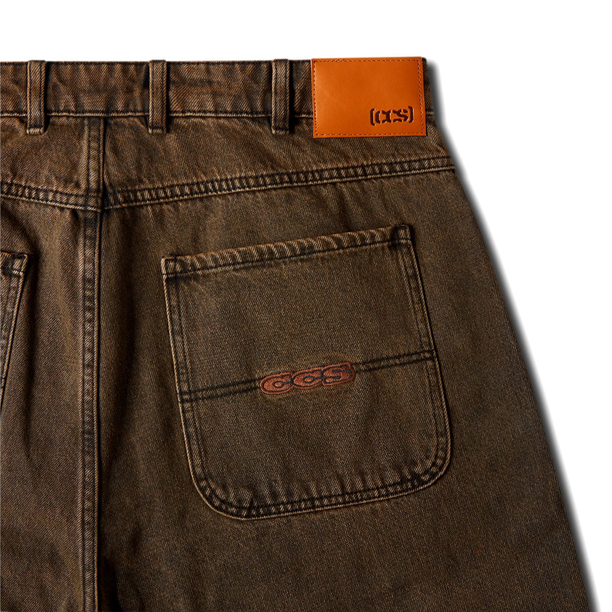 CCS Baggy Taper Denim Jeans - Acid Brown image 10