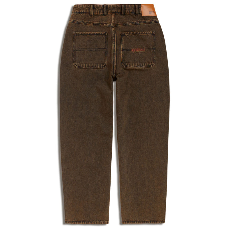 CCS Baggy Taper Denim Jeans - Acid Brown