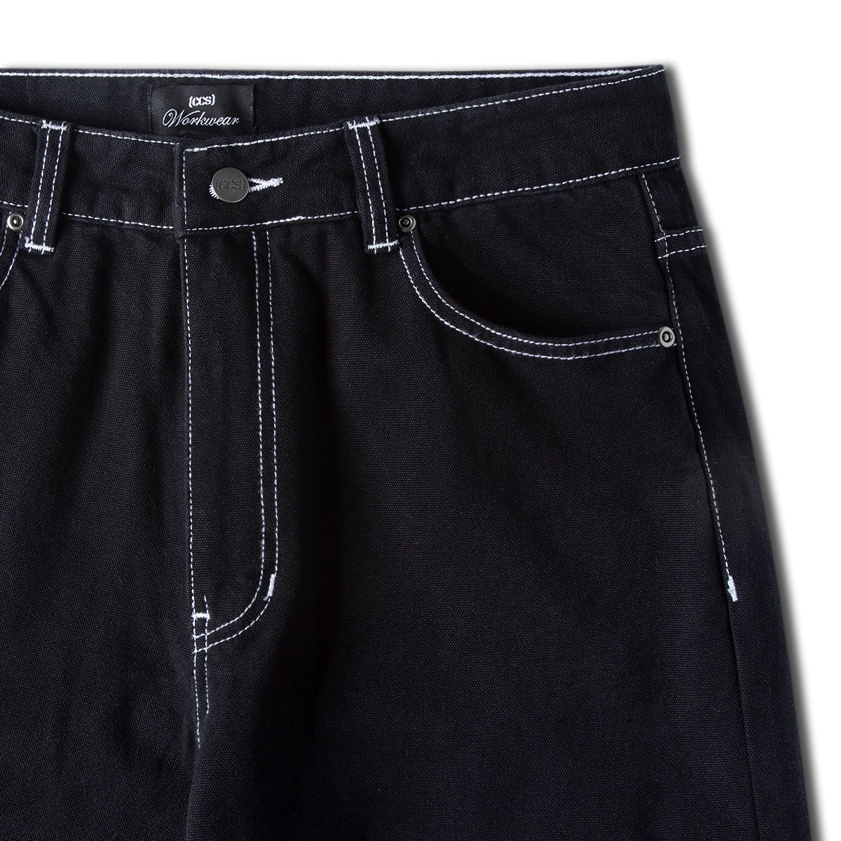 CCS Double Knee Original Relaxed Canvas Pants - Black/White image 6