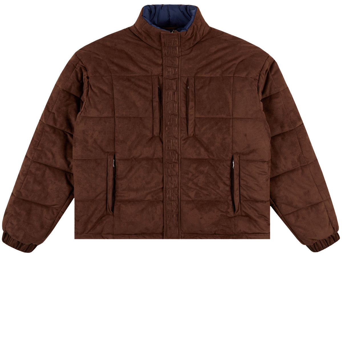 Faux suede cheap puffer jacket