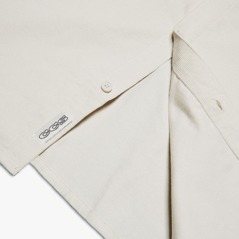 CCS Long Sleeve Corduroy Shirt - Off White