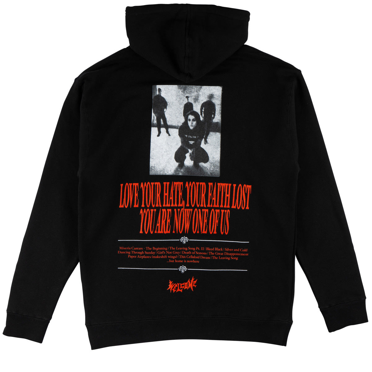 Welcome x AFI Hate Hoodie - Black image 1