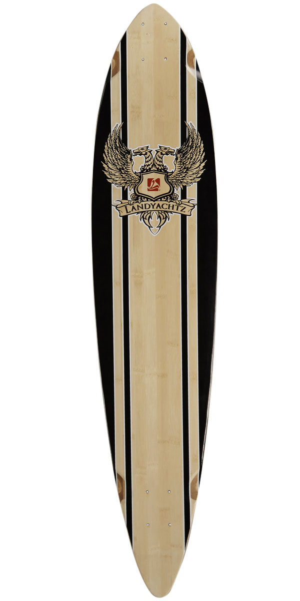 Landyachtz Bamboo Pinner Stripes Longboard Deck - Black image 1