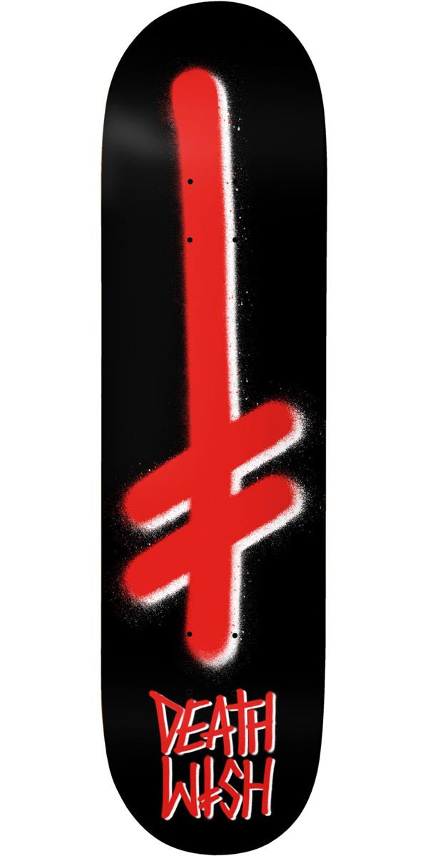 Deathwish Gang Logo Skateboard Deck - Black/Red - 8.475