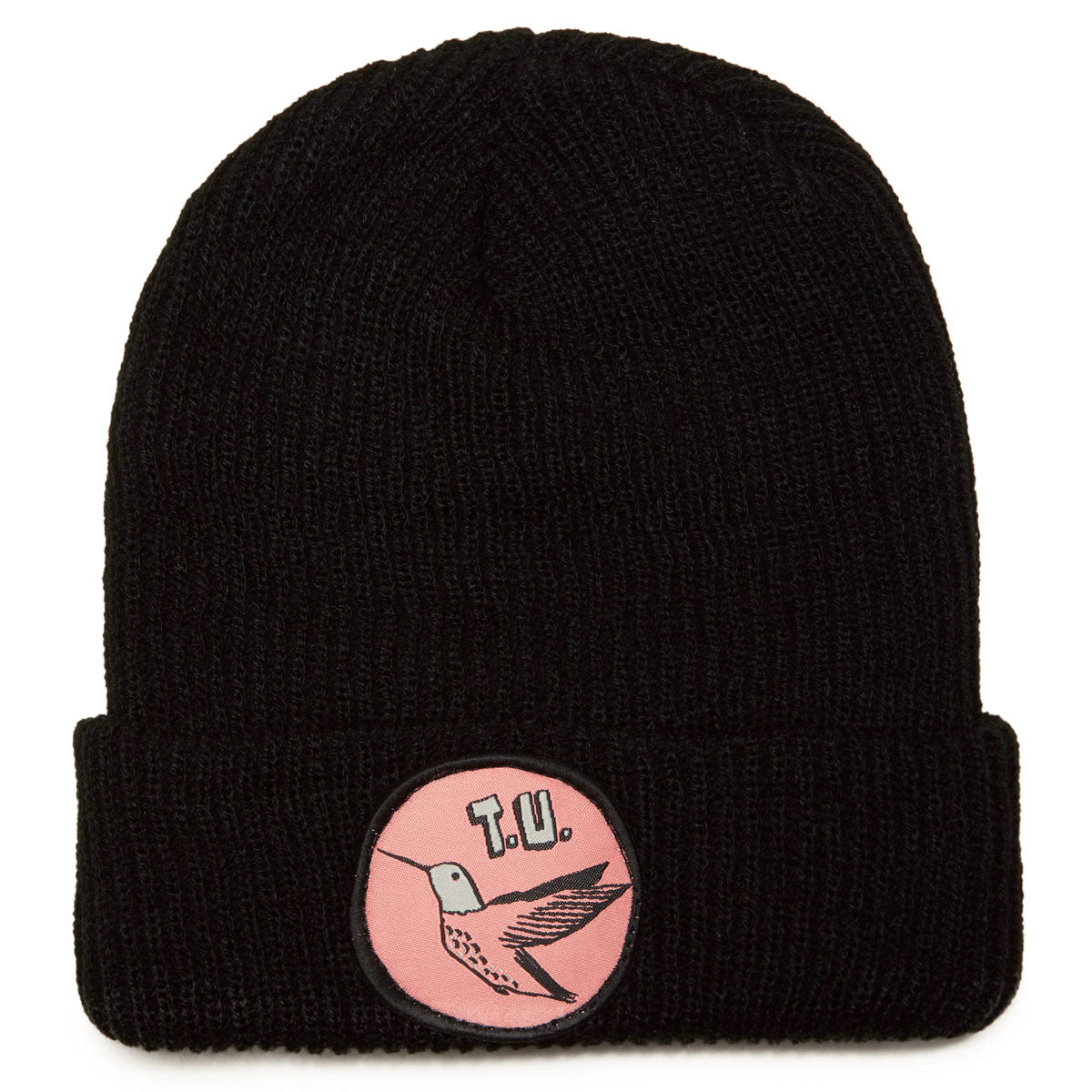 Transportation Unit Classic Hummingbird Beanie - Black/Pink image 1