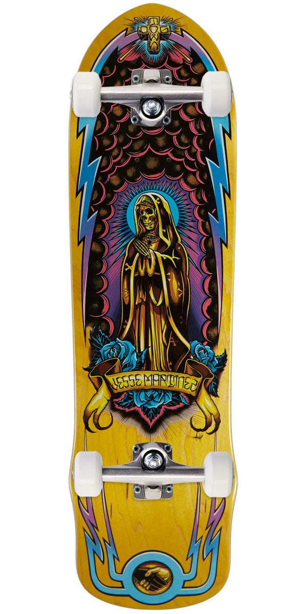 Dogtown Jesse Martinez Guadalupe Handshake M80 Skateboard Complete - Yellow Stain - 8.625