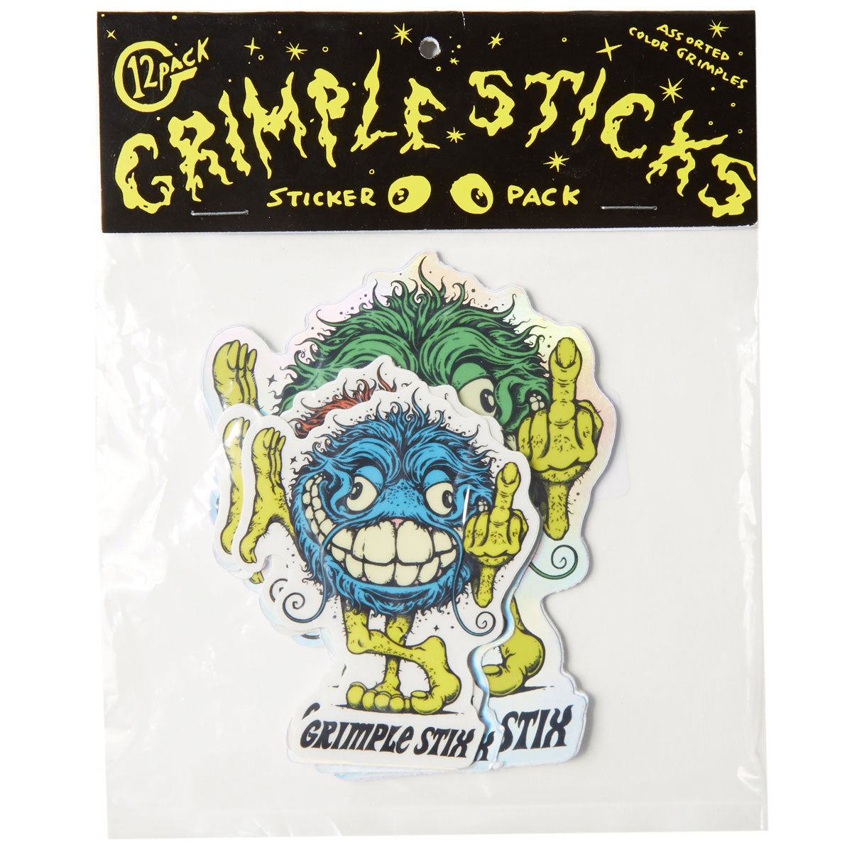Anti-Hero Asphalt Animals 12 Pack Of Stickers - Hologalactic Foil image 2