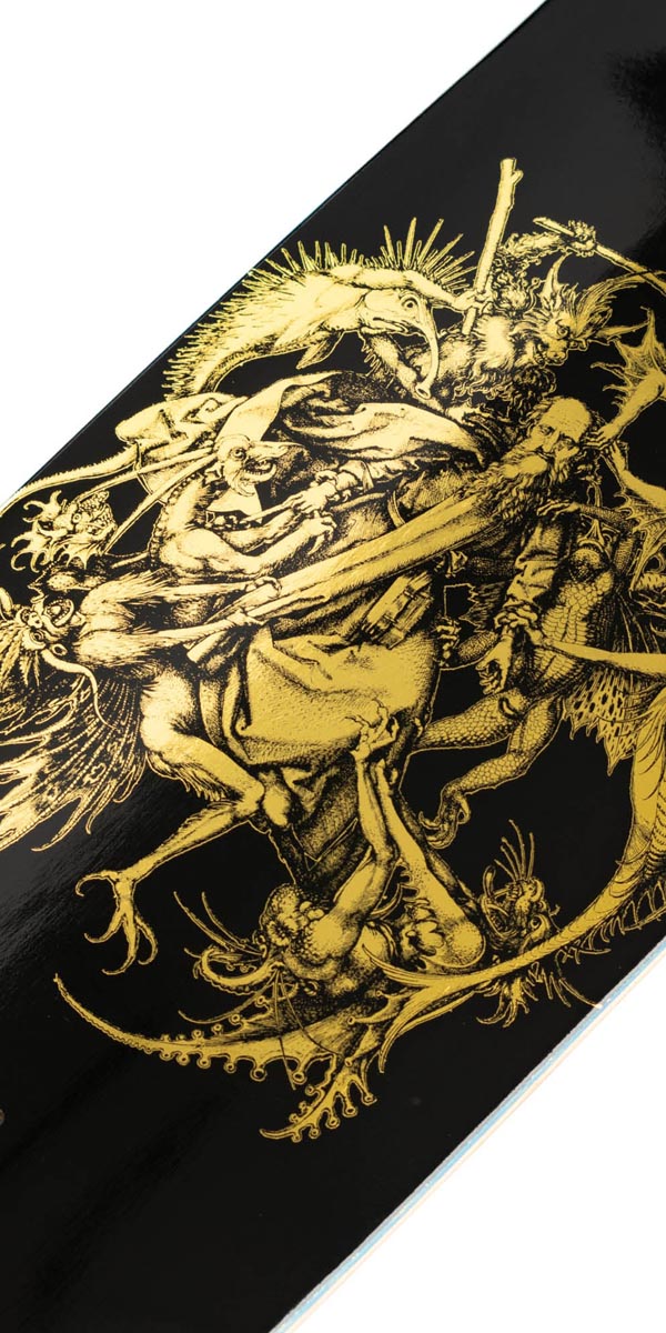 Welcome Saint On A Boline 2.0 Skateboard Complete - Black/Gold Foil - 9.50