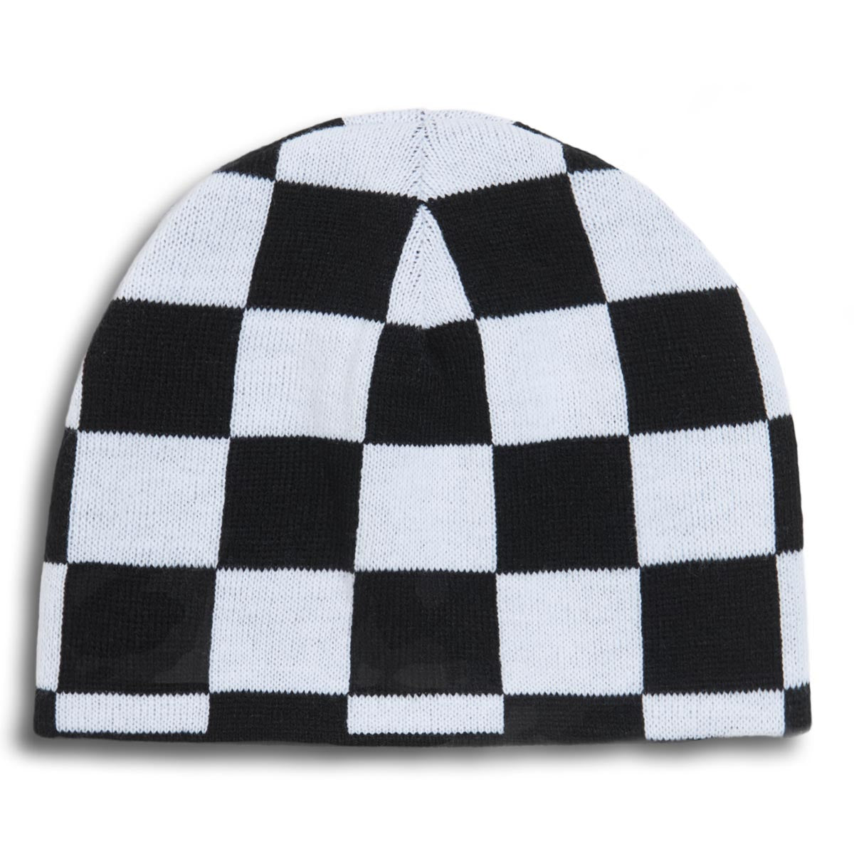 CCS Reversible Checkerboard Skully Beanie - Black/White image 2