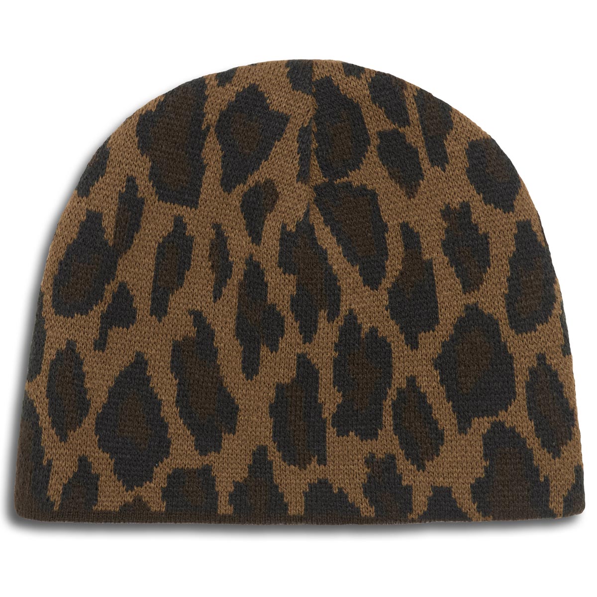 CCS Reversible Leopard Skully Beanie - Brown image 2