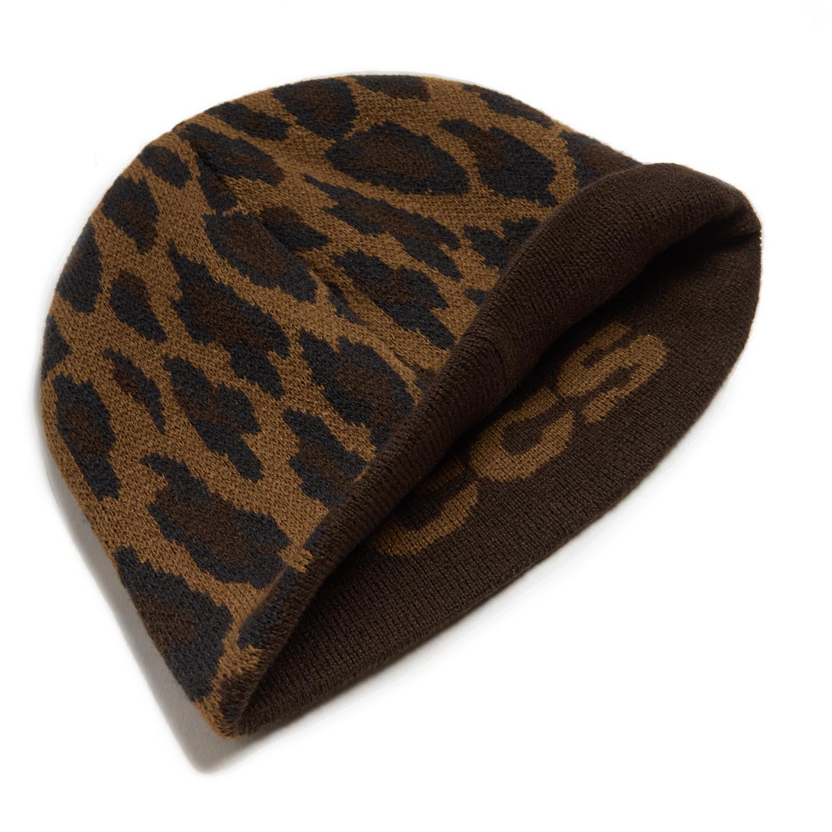 CCS Reversible Leopard Skully Beanie - Brown image 4