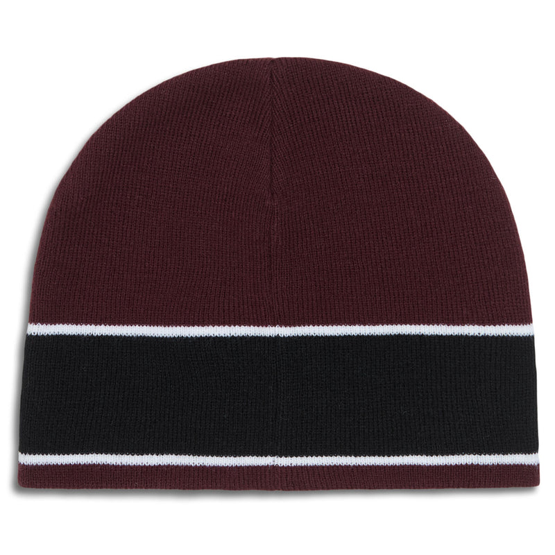 CCS Icon Skully Beanie - Maroon/Black