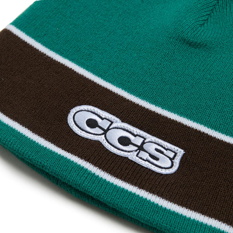 CCS Icon Skully Beanie - Green/Brown