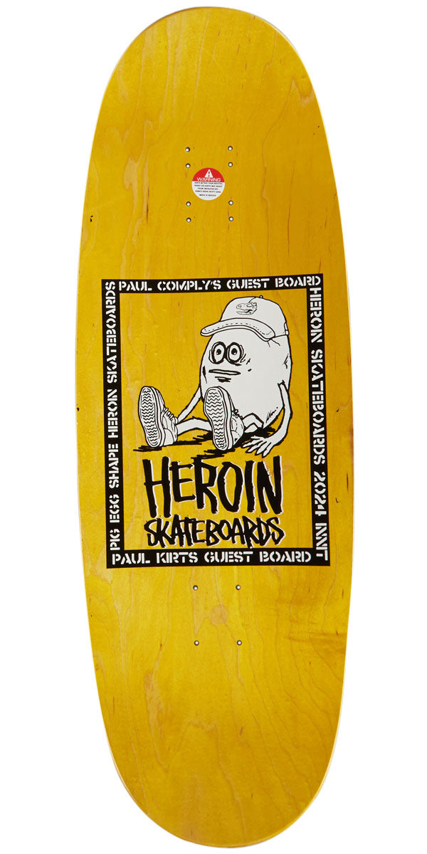 Heroin Pauls Egg Skateboard Deck - 10.40