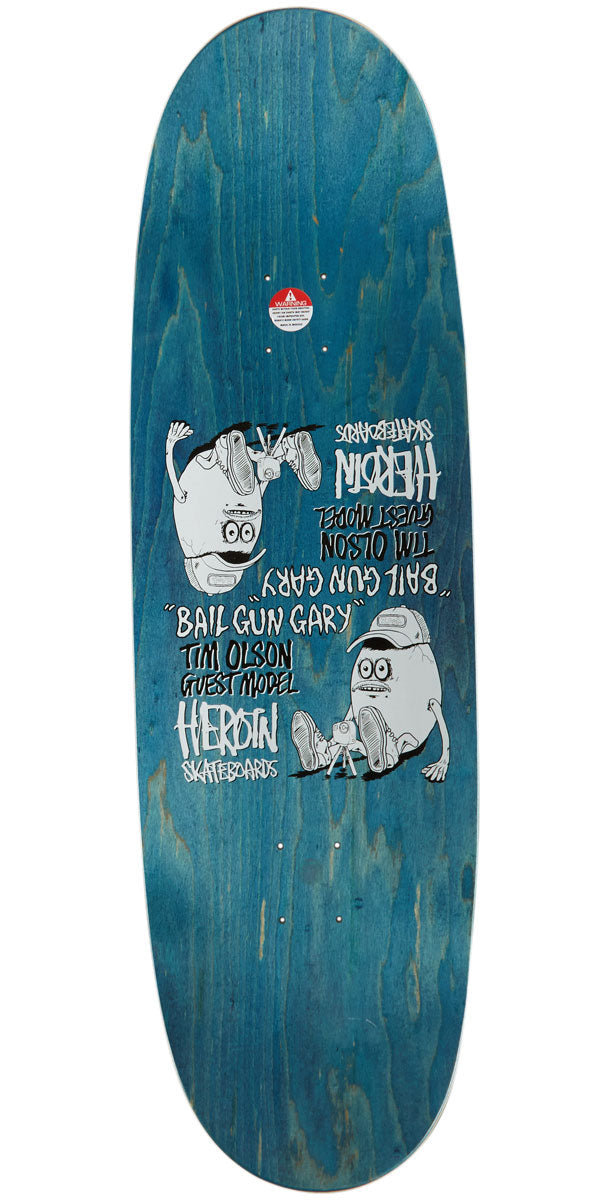 Heroin Bail Gun Gary 4 Skateboard Deck - 9.75