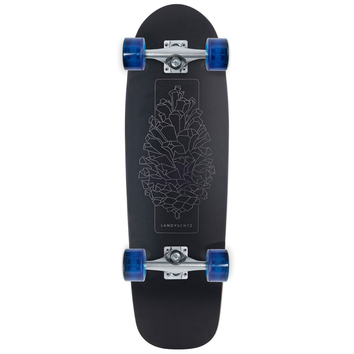 Landyachtz Dinghy Blunt Pinecone Longboard Cruiser Complete - Black/White image 1