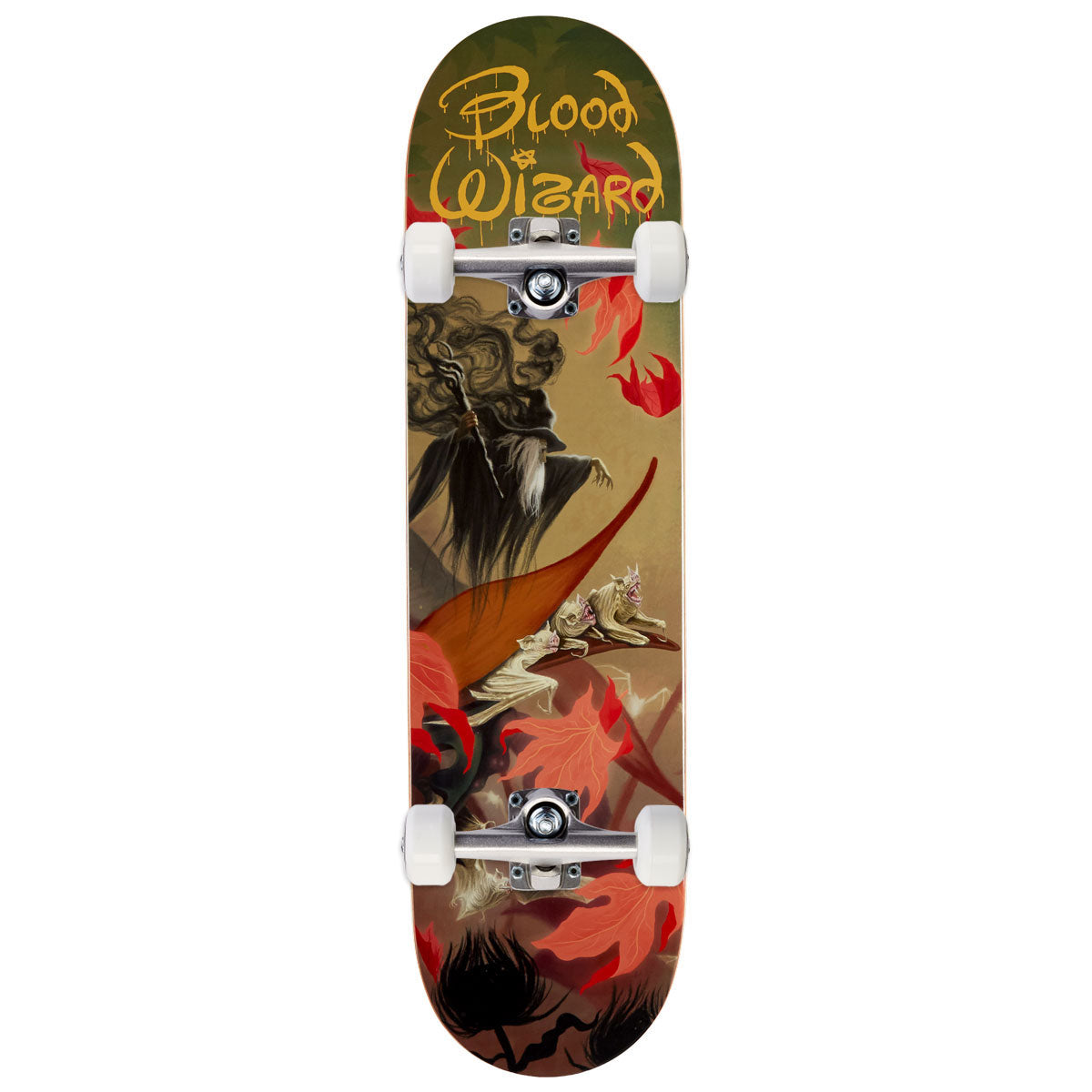 Blood Wizard Darktasia Skullcracker Suite Skateboard Complete - 8.38
