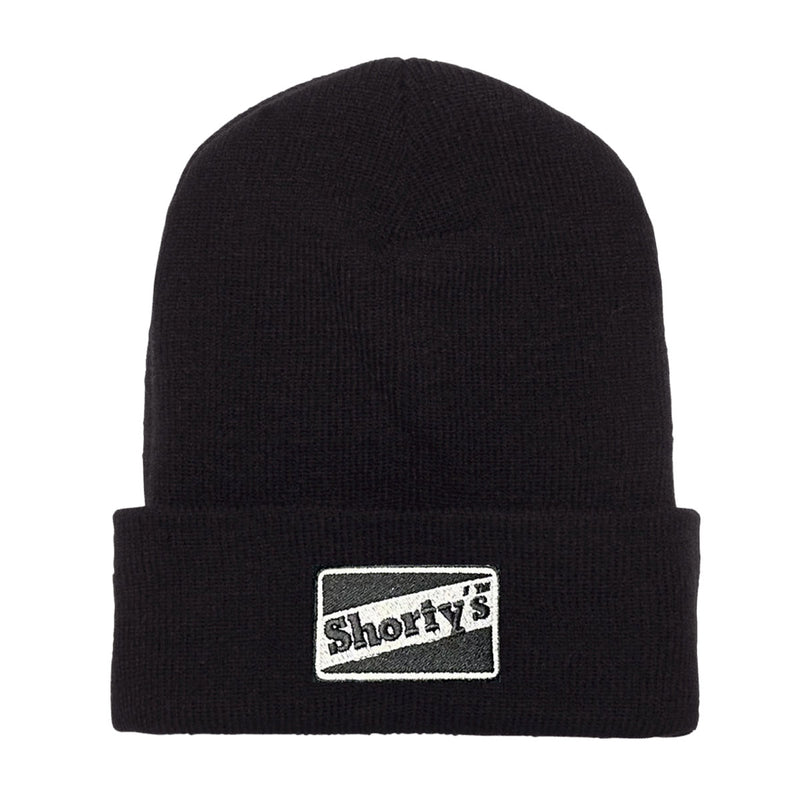 Shorty's OG Logo Cuffed Beanie - Black/Black