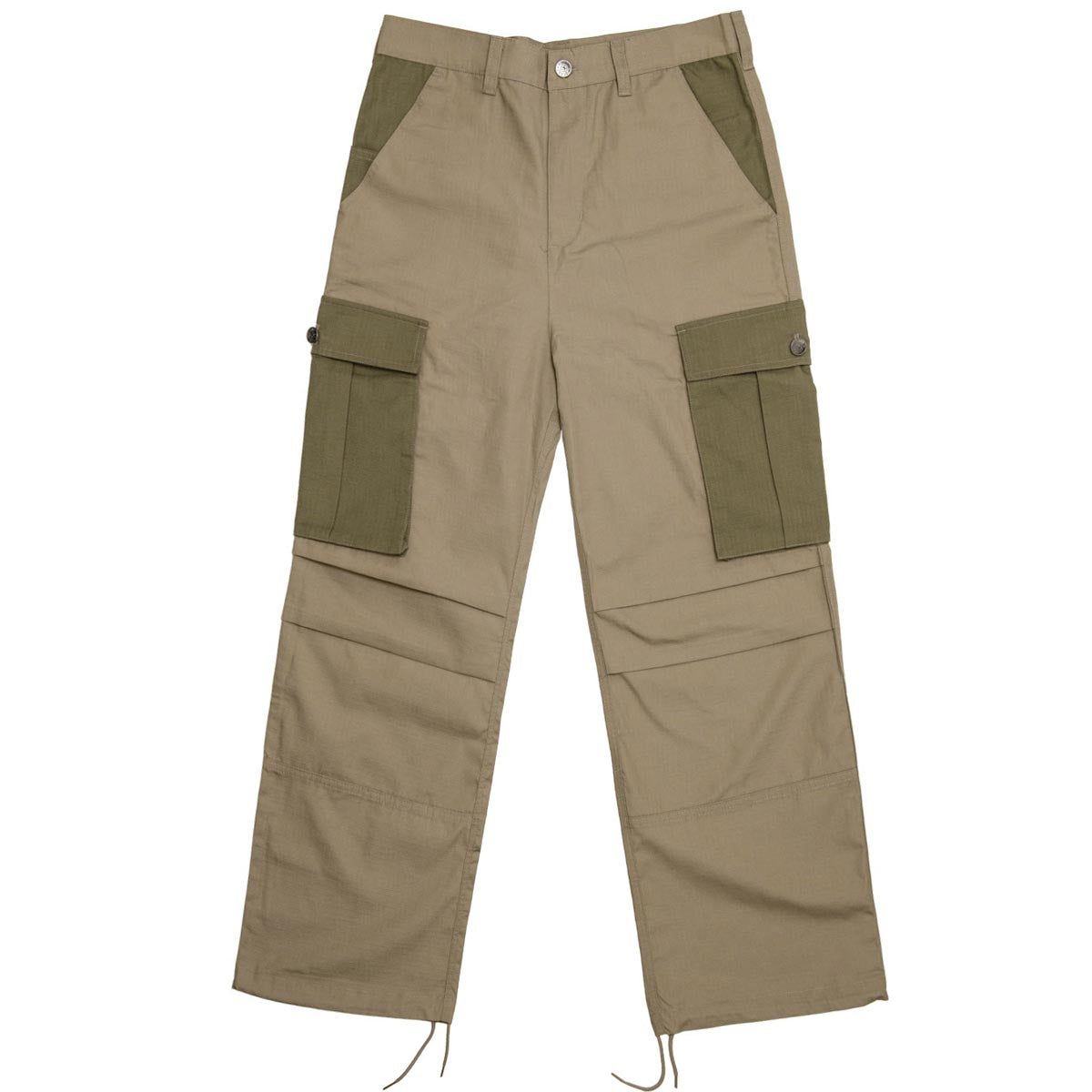 Hoddle Pleated Rip Stop Cargo Pants - Tan/Khaki image 1