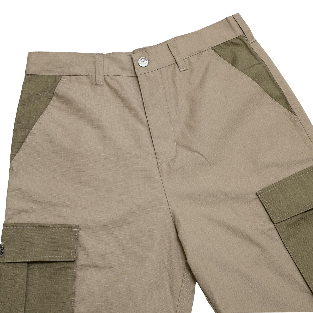 Hoddle Pleated Rip Stop Cargo Pants - Tan/Khaki image 3