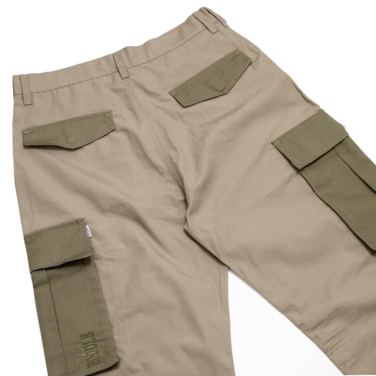Hoddle Pleated Rip Stop Cargo Pants - Tan/Khaki image 4