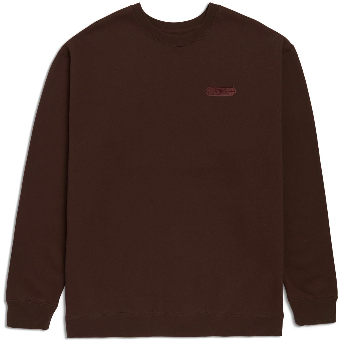 CCS Nested Logo Heavy Crewneck Sweatshirt - Brown image 1