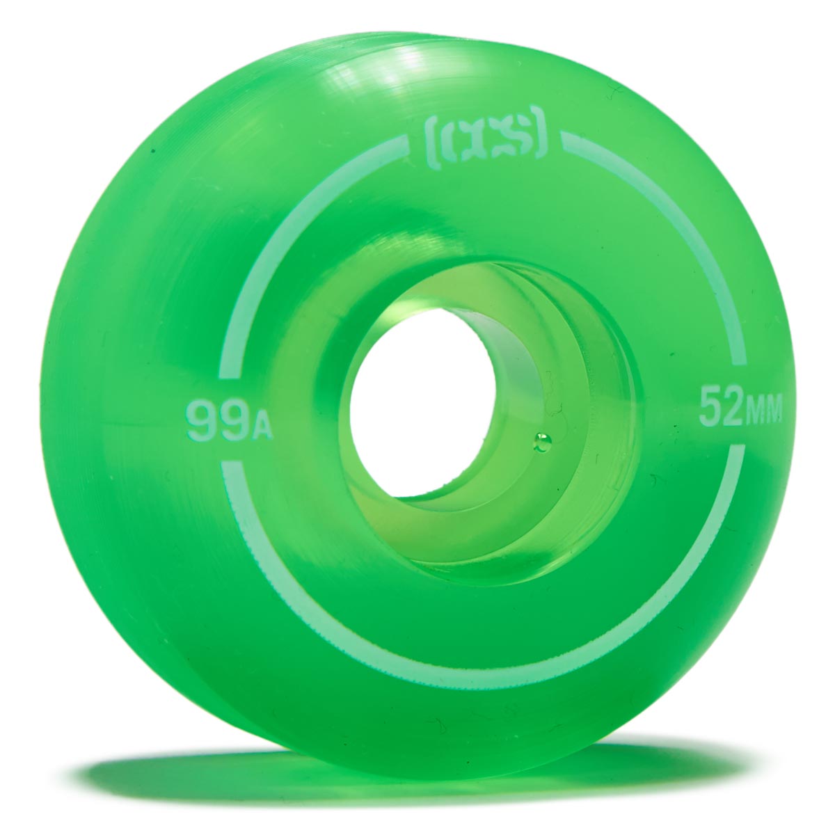 CCS Clear 99a Skateboard Wheels - Green - 52mm image 1