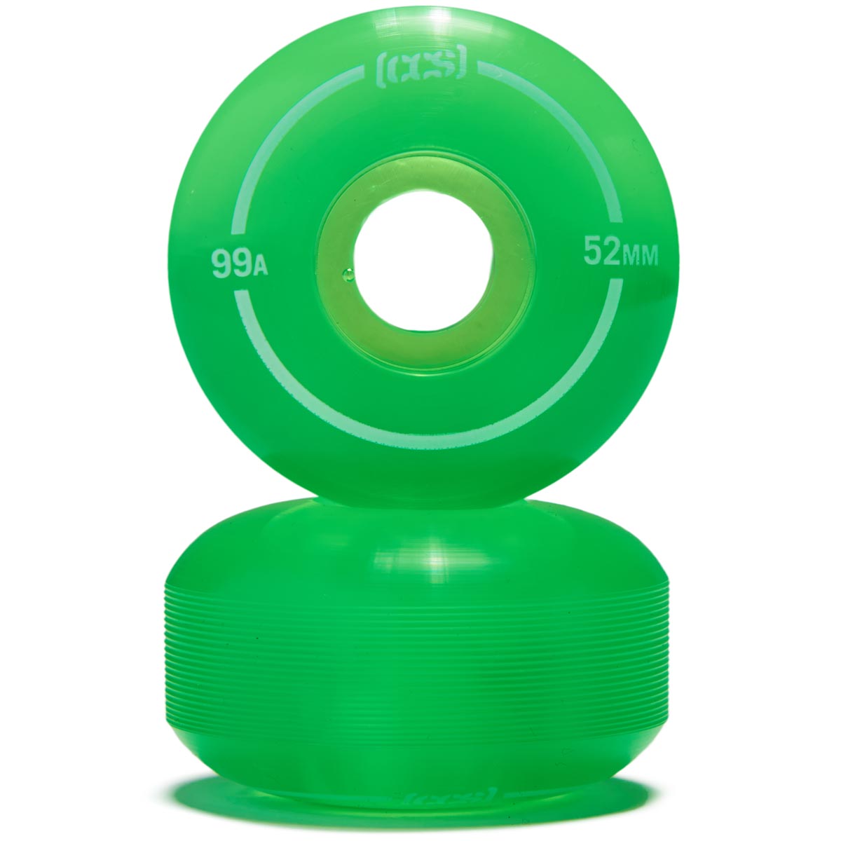 CCS Clear 99a Skateboard Wheels - Green - 52mm image 2