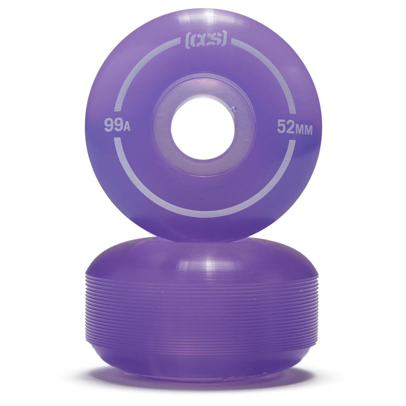 CCS Clear 99a Skateboard Wheels - Purple - 52mm