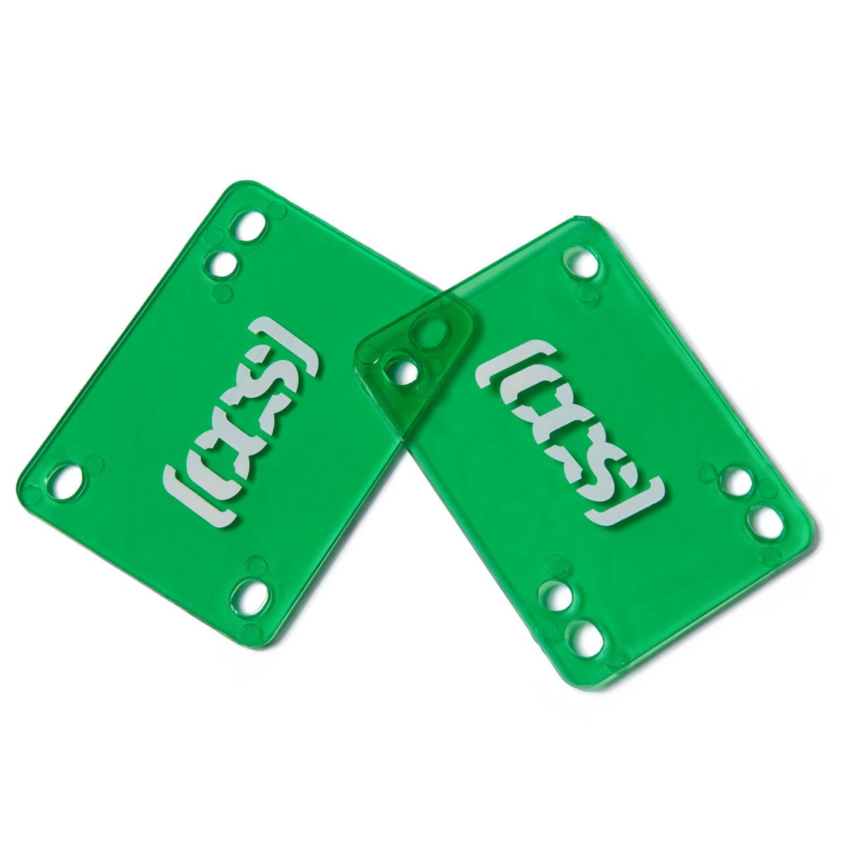 CCS Clear Skateboard Riser Pads - Green image 1