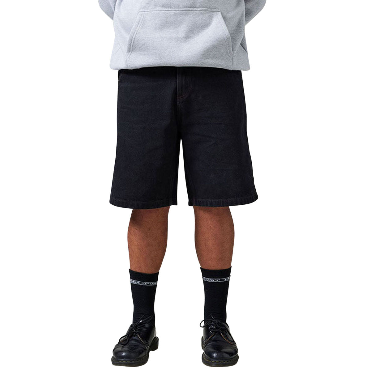PASSPORT DENIM SHORTS WASHED BLACK
