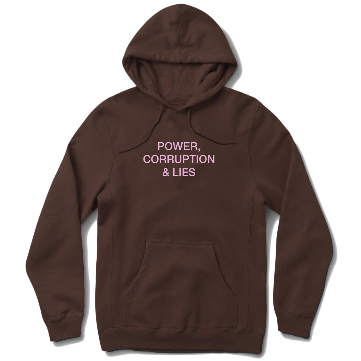 Color Bars x New Order Power Corruption and Lies Hoodie - Brown image 1