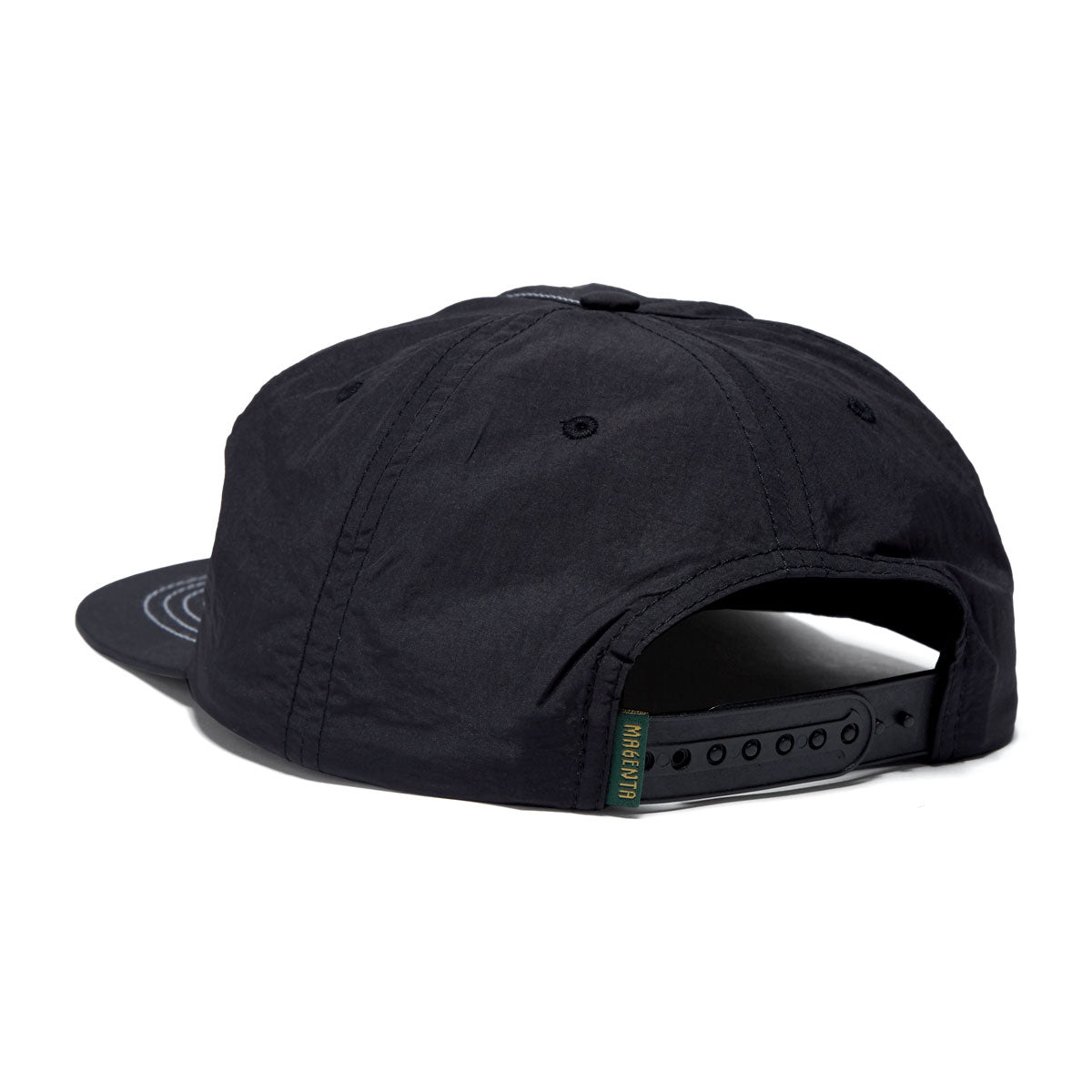 Magenta Plant Nylon Snapback Hat - Black image 2