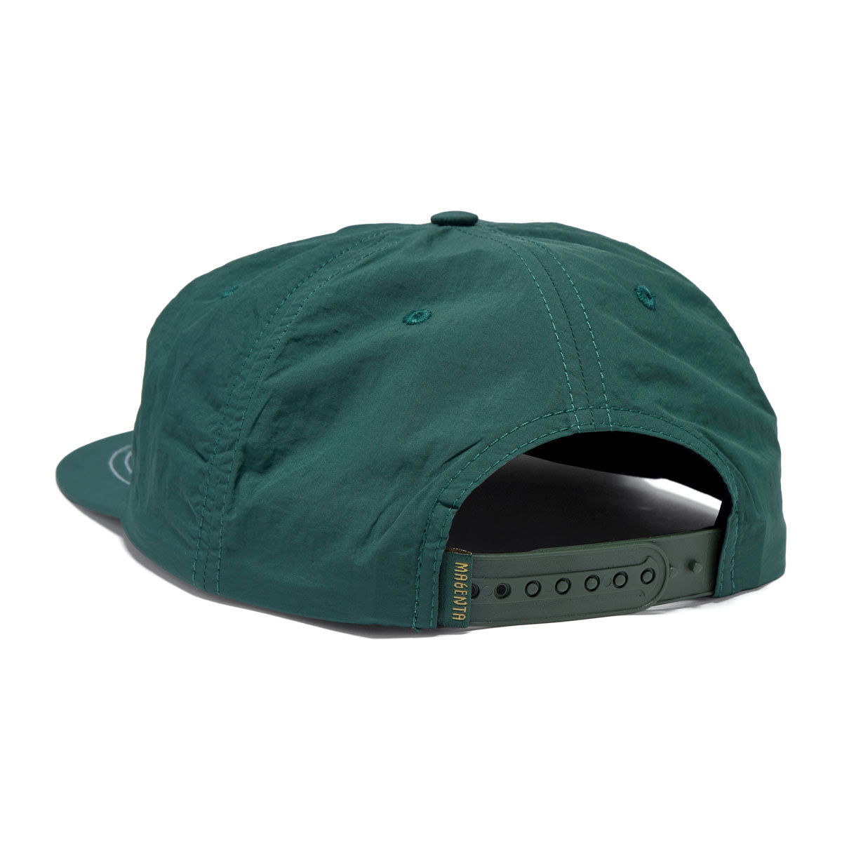 Magenta Plant Nylon Snapback Hat - Forest Green image 2