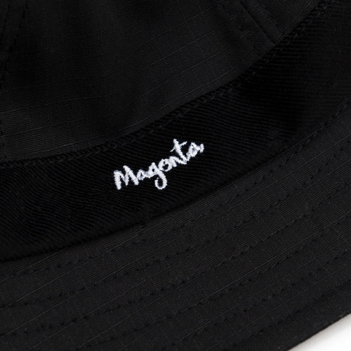 Magenta Script Bucket Ripstop Hat - Black image 3