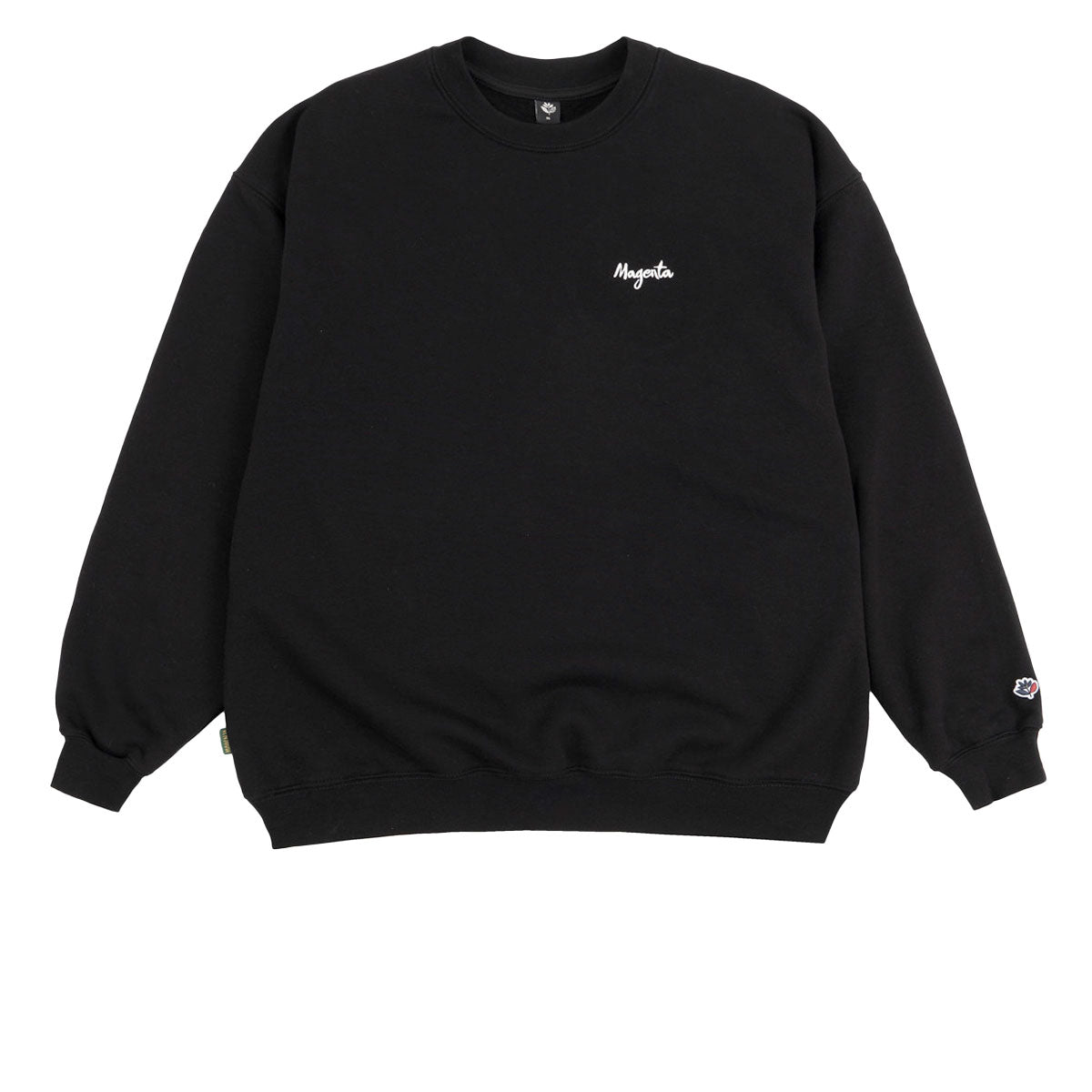 Magenta Script Crewneck Sweatshirt - Black image 1