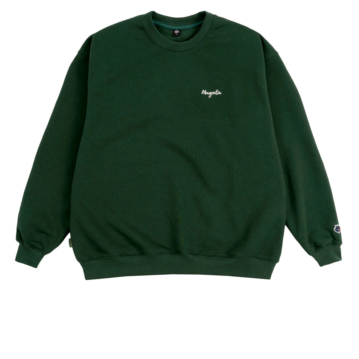 Magenta Script Crewneck Sweatshirt - Green image 1