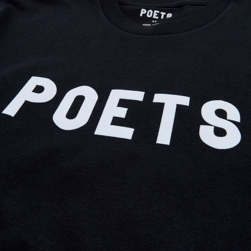 Poets OG Flocked T-Shirt - Black/White Flocking
