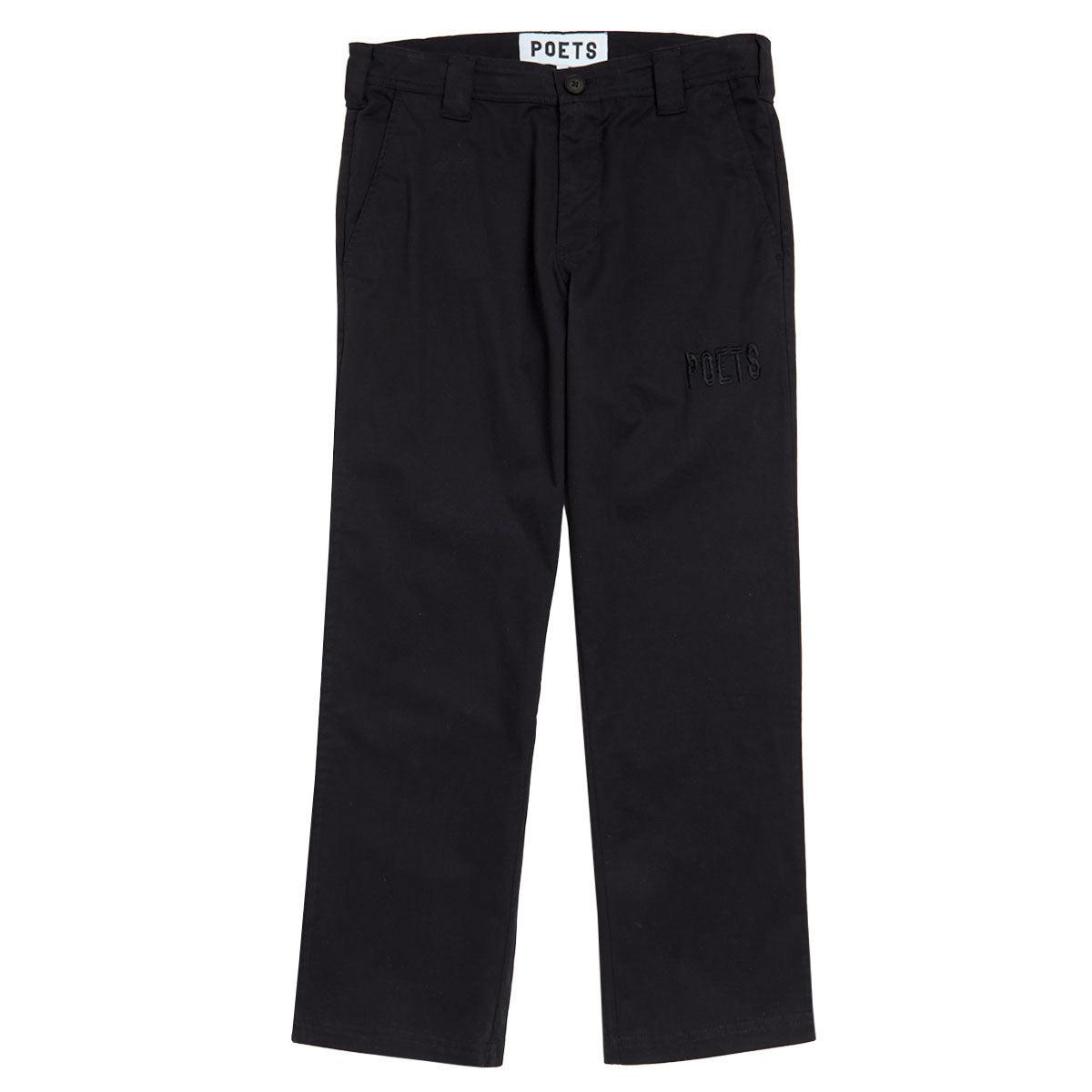 Poets Byrne Relaxed Fit Cotton Pants - Black image 1