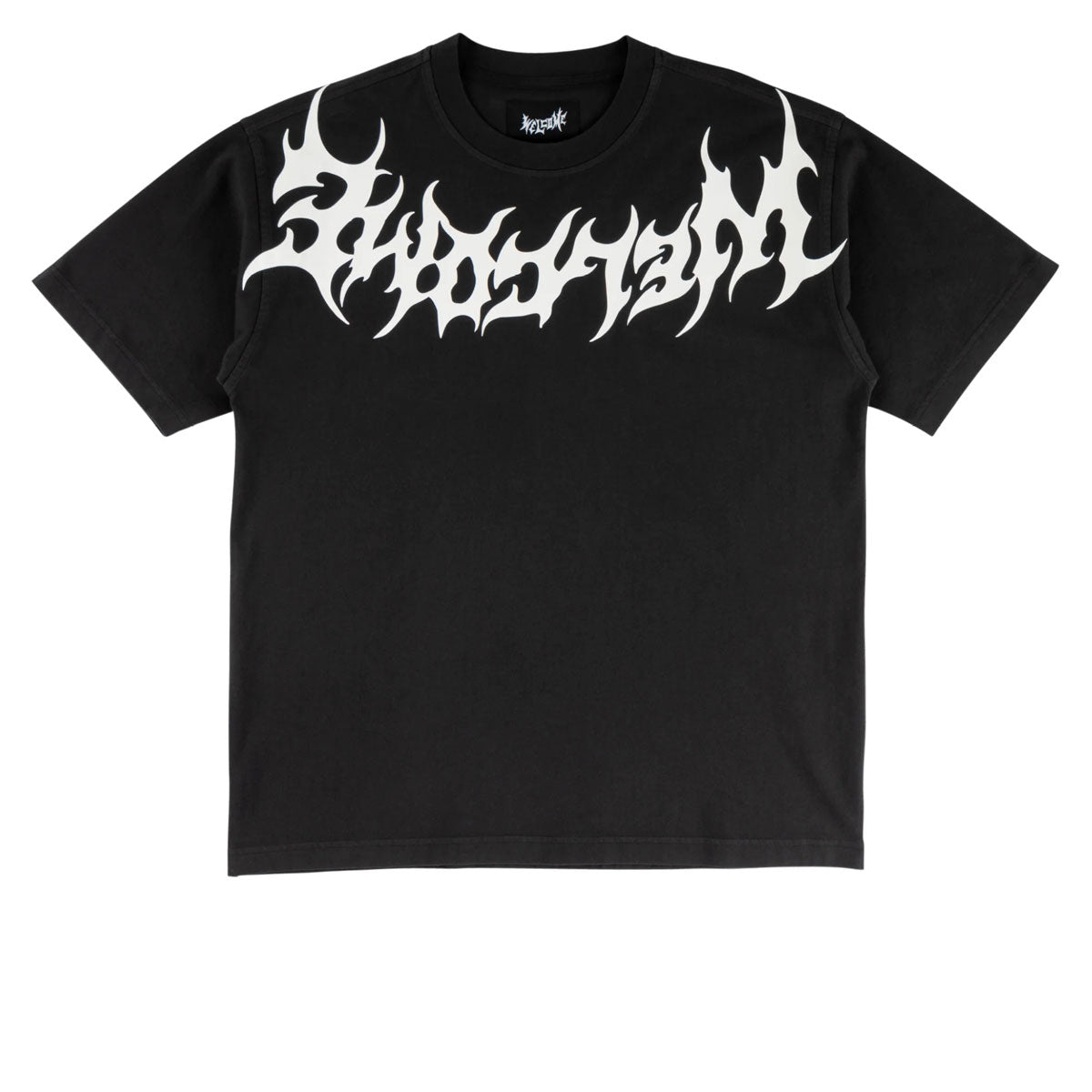 Welcome Collar Garment Dyed T-Shirt - Black image 1