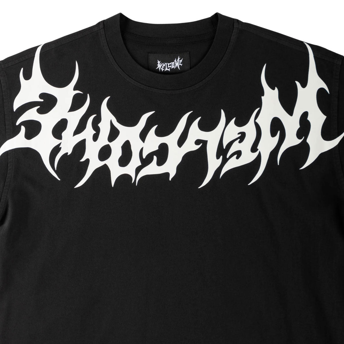 Welcome Collar Garment Dyed T-Shirt - Black image 2