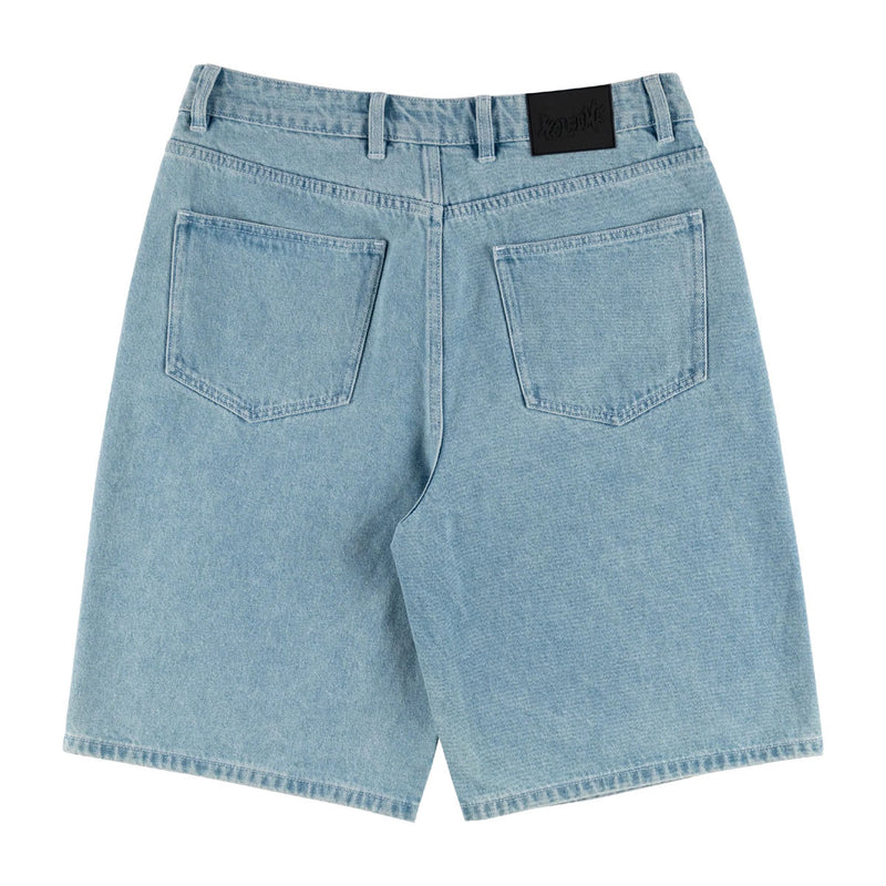 Welcome Linger Baggy Denim Shorts - Washed Blue