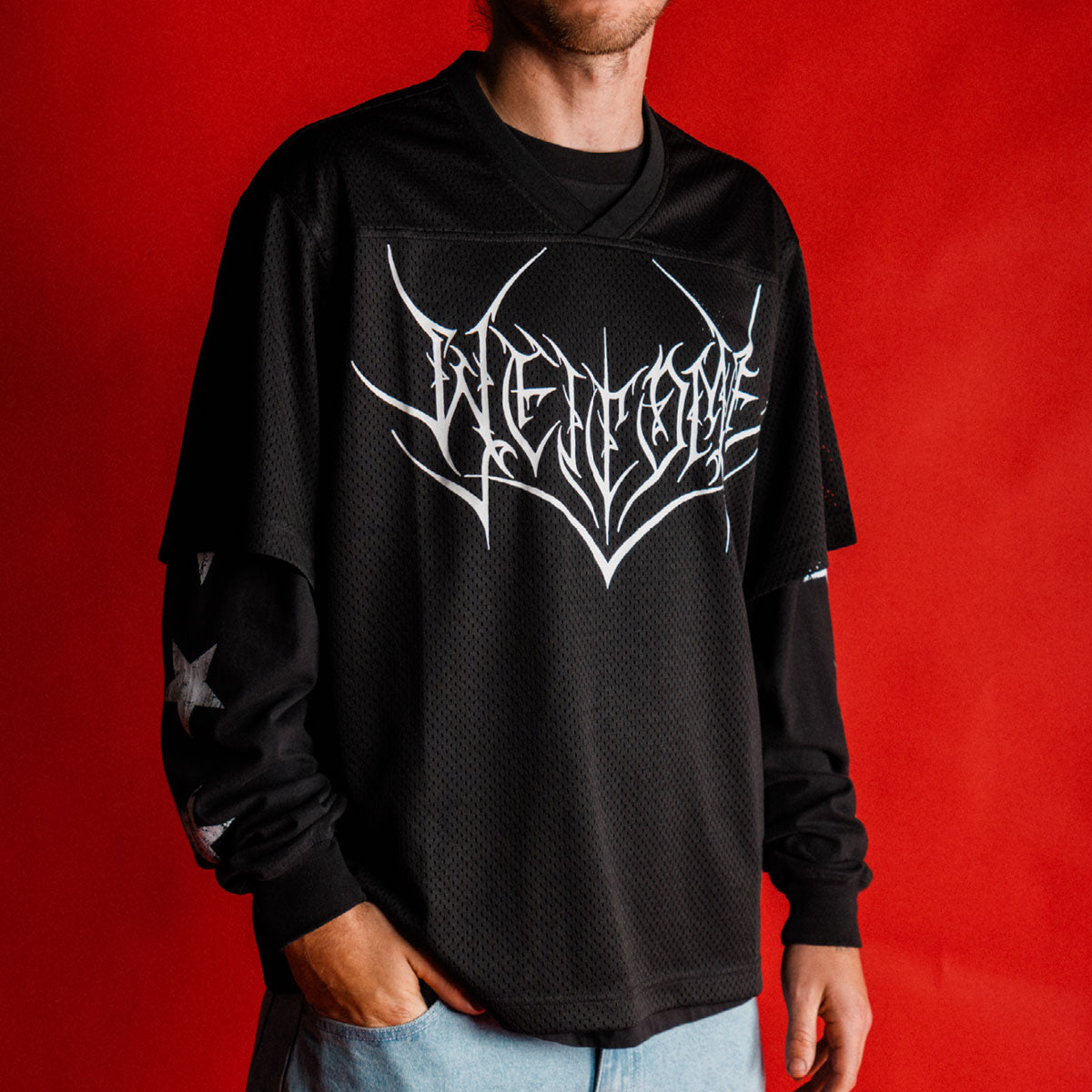 Welcome Splinter Football Jersey - Black image 4
