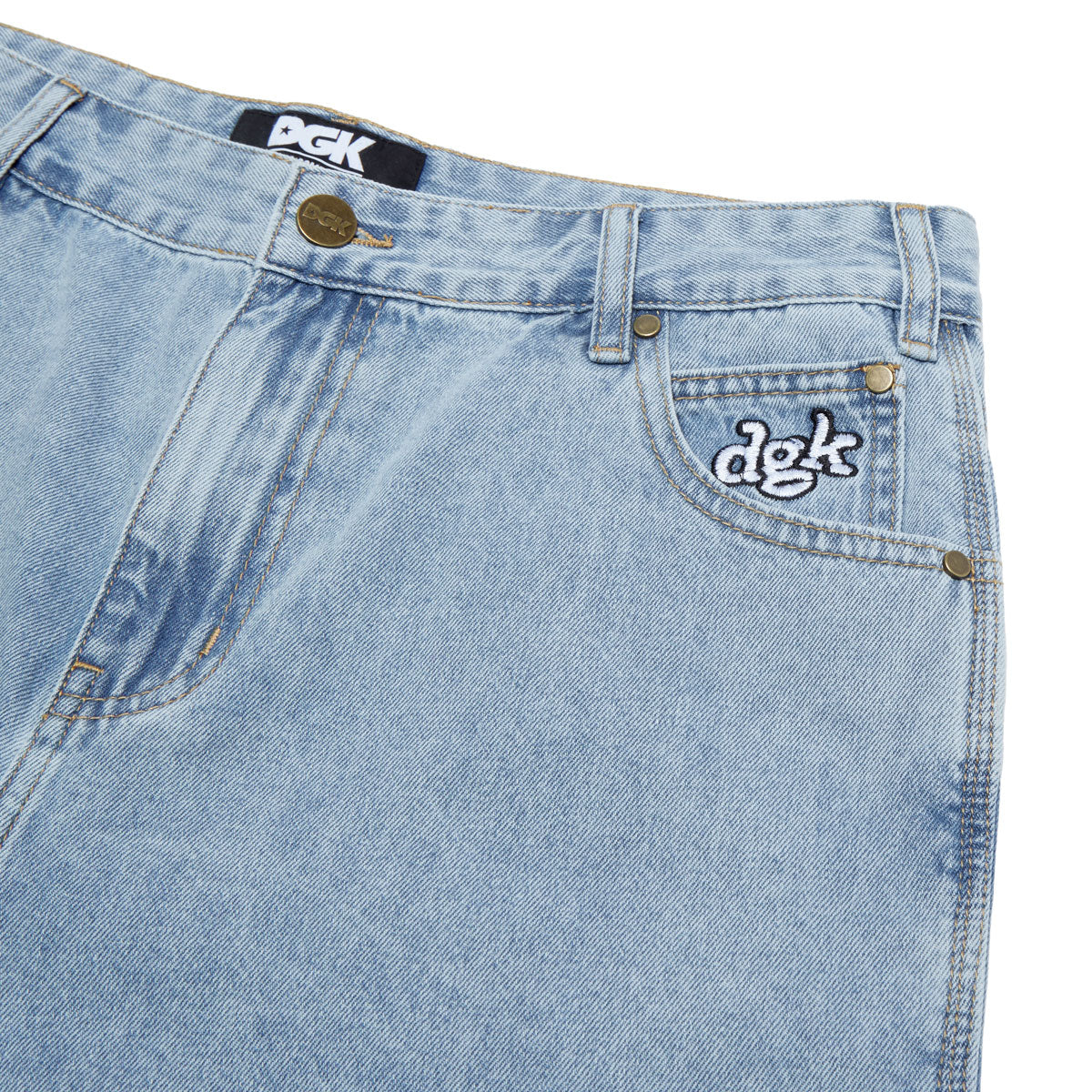 DGK Nozzle Denim Shorts - Washed Indigo image 3