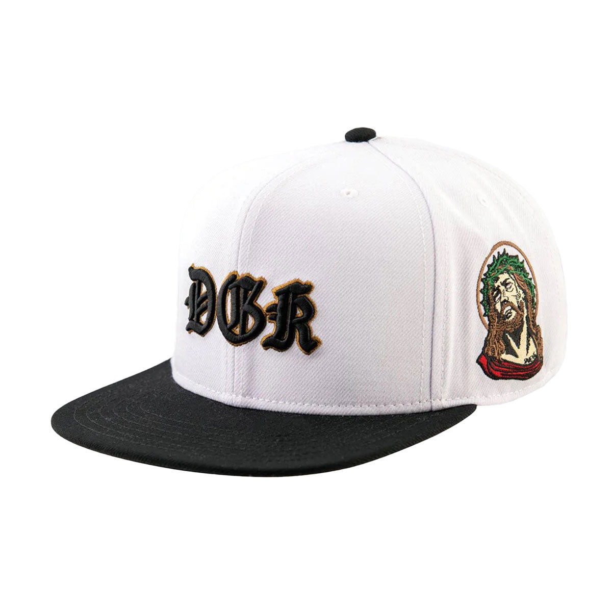 DGK Save Us Snapback Hat - White/Black image 1