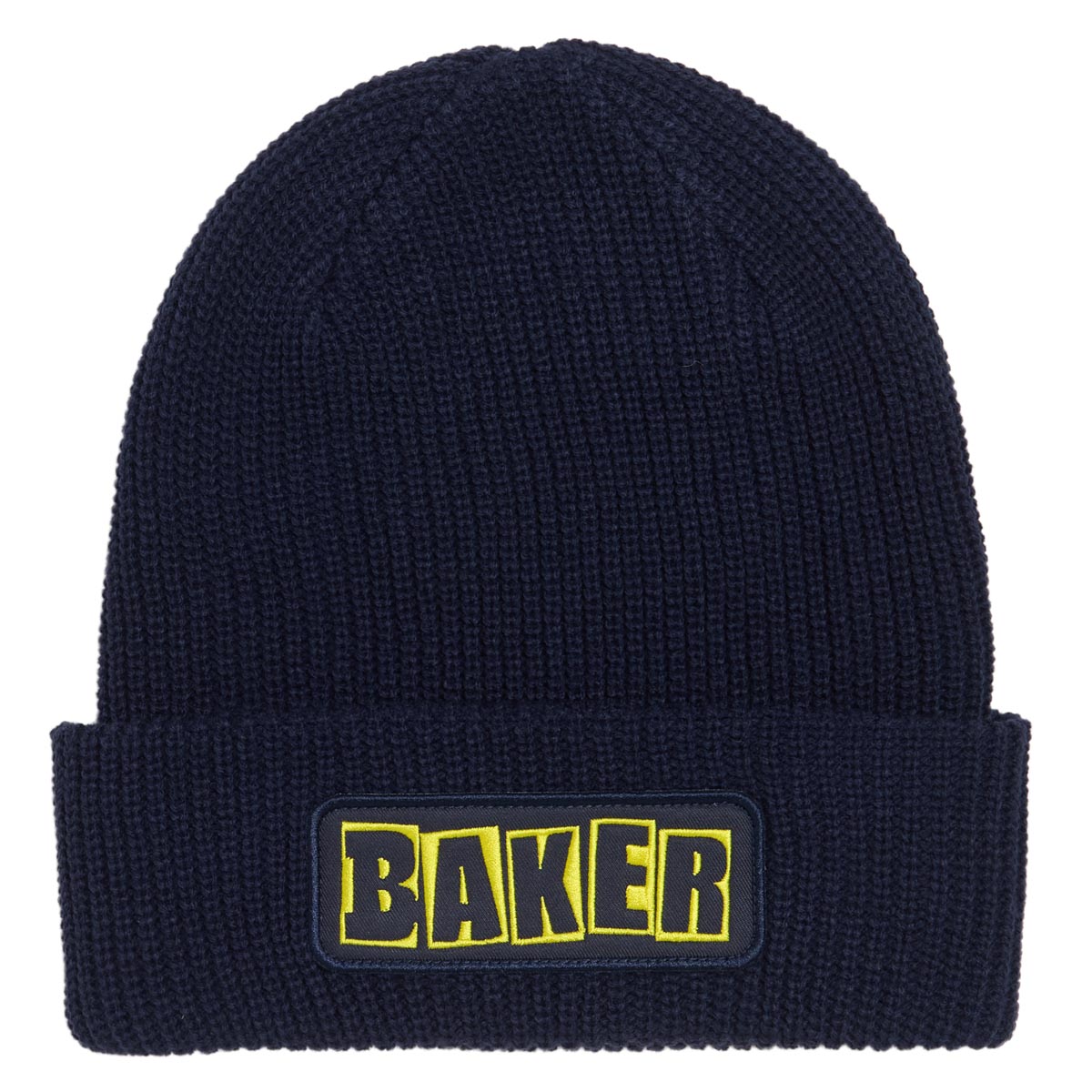 Baker Brand Logo Beanie - Navy/Yellow Baker Brand Logo Beanie - Navy/Yellow