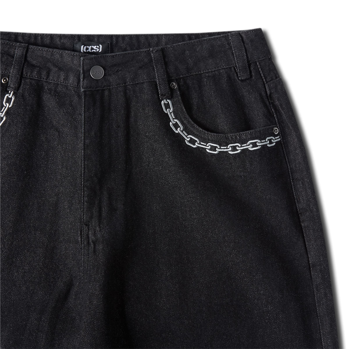CCS Baggy Taper Denim Jeans - Chain Black image 6