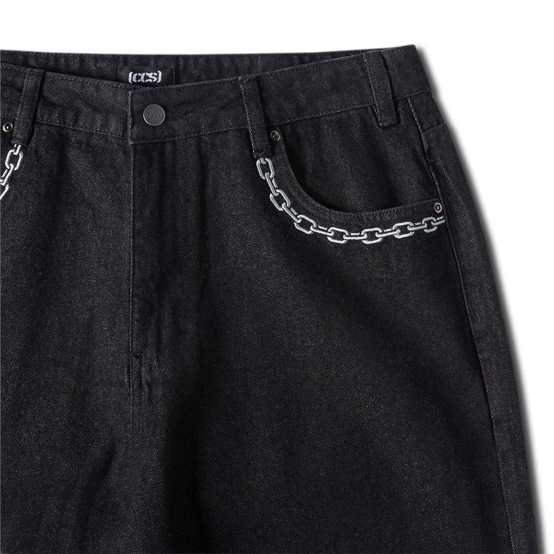 CCS Baggy Taper Denim Jeans - Chain Black