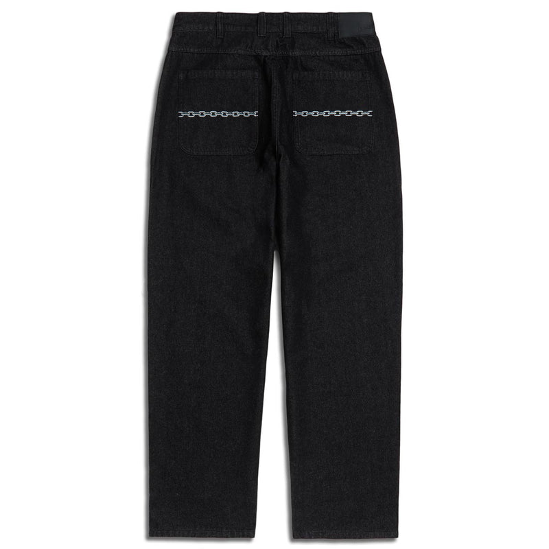 CCS Baggy Taper Denim Jeans - Chain Black