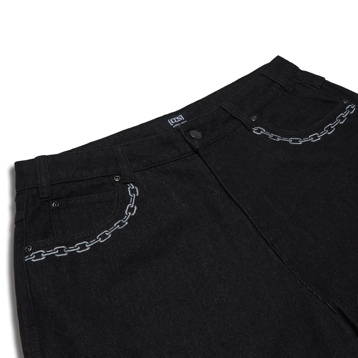 CCS Baggy Taper Denim Jeans - Chain Black image 6